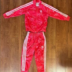 Girls Adidas Disney Characters Track Suit - 2 Piece - Size 5T - Red/White